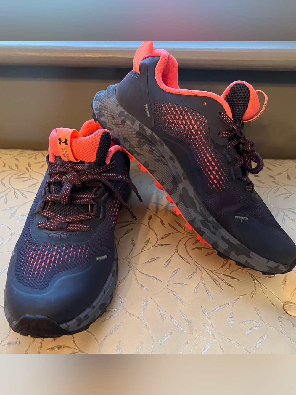 Under Armour Navy and Orange Trail Running Shoes